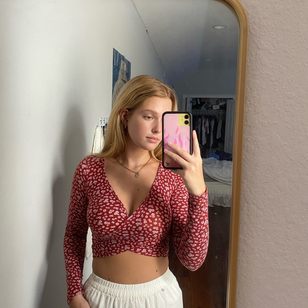 Forever 21 Wrap Floral Top